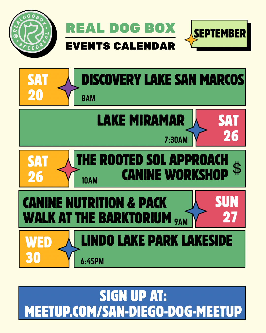 September 2026 events calendar — second half